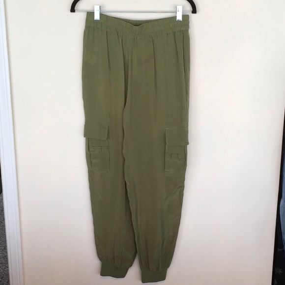 NWT Alice & Olivia Silk Cargo Joggers - Picture 5 of 7